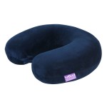 VIAGGI Blue U Shaped Memory Foam Travel Neck and Neck Pain Relief Comfortable Super Soft Orthopedic Cervical Pillows